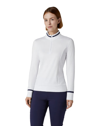 Callaway Ladies Thermal Long Sleeve Colourblock Golf Top - Brilliant White