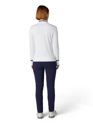 Callaway Ladies Thermal Long Sleeve Colourblock Golf Top - Brilliant White
