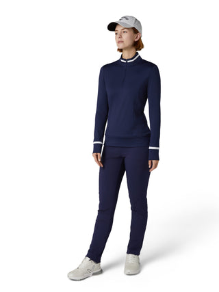 Callaway Ladies Thermal Long Sleeve Colourblock Golf Top - Peacoat