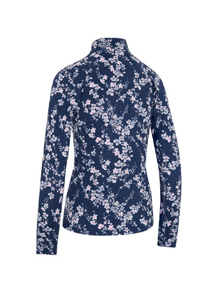 Sun Protection Long Sleeve Golf Top - Blue Depths