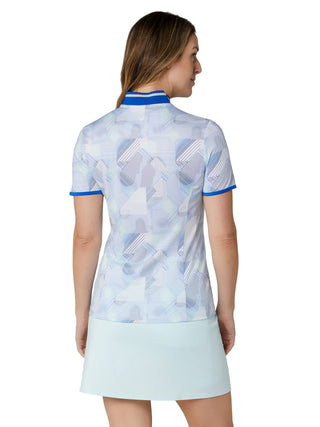 Callaway Active Geo Short Sleeve Polo - Brilliant White