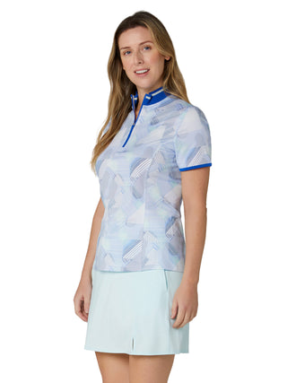 Callaway Active Geo Short Sleeve Polo - Brilliant White