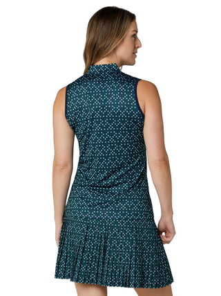Callaway Framing Geo Sleeveless Golf Polo - Peacoat
