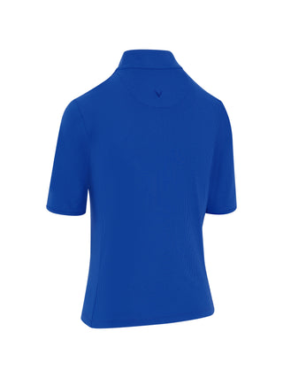 Callaway Rib Play Short Sleeve Mock Polo - Blue Tattoo