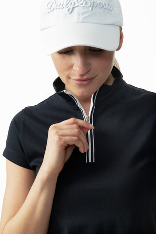 Daily Sports Kim Cap Sleeve Polo Shirt - Navy