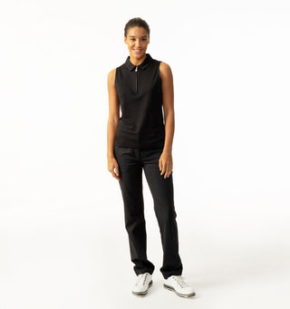 Daily Sports Peoria Sleeveless Golf Polo Shirt - Black