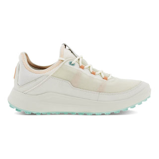 Ecco Ladies Golf Core Mesh Golf Shoe - White / Orange