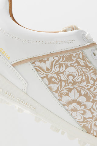 Duca Del Cosma Caldes Ladies Waterproof Golf Shoes- White/Flower