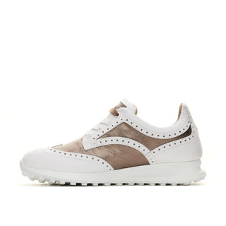 Duca Del Cosma Serena Waterproof Golf Shoes- White/Taupe