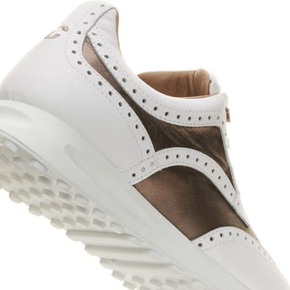 Duca Del Cosma Serena Waterproof Golf Shoes- White/Taupe