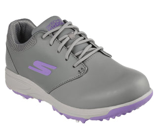 Skechers Ladies Jasmine Soft Spike Waterproof Golf Shoes - Grey / Purple
