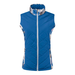 Pure Golf Amber Quilted Gilet  - Stone Canvas Collection - Vallarta Blue