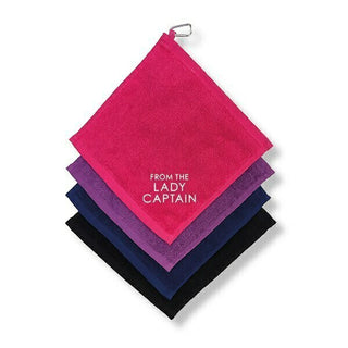 From The Lady Captain  Towel With Clip - Black