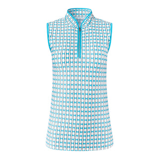 Tail Ladies Golf Draya Sleeveless Polo - Radiance Geo