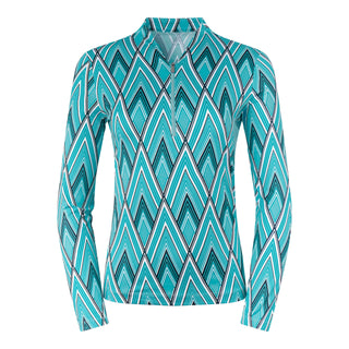 Tail Ladies Golf Whelma Long Sleeve Golf Top - Ombre Chevron