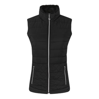 Pure Golf Equinox Fur Collar Ladies Golf Gilet - Black