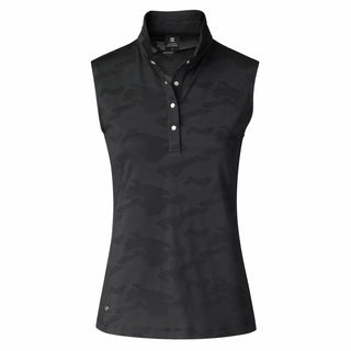 Daily Sports Jess Sleeveless Polo Shirt - Black