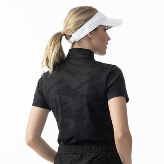 Daily Sports Jess Cap Sleeve Polo Shirt - Black