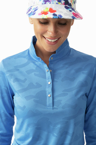 Daily Sports Jess Three Quarter Sleeve Polo Shirt - Pacific