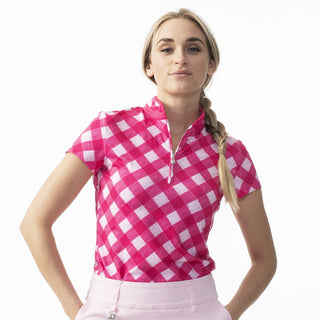 Daily Sports Estelle Cap Sleeve Polo Shirt - Dahlia