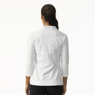 Daily Sports Patrice Three Quarter Sleeve Polo Shirt - White