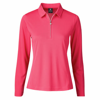 Daily Sports Macy Long Sleeve Polo Shirt - Berry