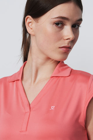 Daily Sports Anzio Sleeveless Polo Shirt - Coral