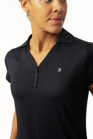 Daily Sports Anzio Cap Sleeve Polo Shirt - Navy