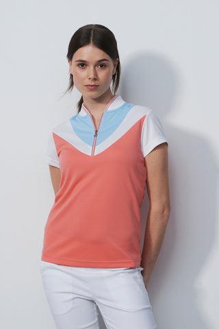Daily Sports Torcy Cap Sleeve Polo Shirt - Coral