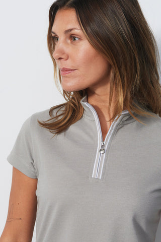 Daily Sports Kim Cap Sleeve Polo Shirt- Sandy Beige