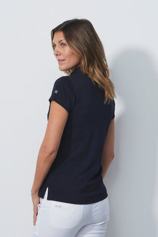 Daily Sports Kim Cap Sleeve Polo Shirt- Navy