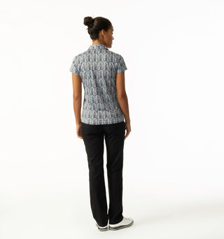 Daily Sports Ilma Sheer Mesh Cap Sleeve Polo Shirt - Dynamic Print