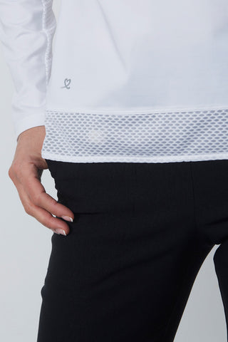 Daily Sports Corina Long Sleeve Polo Shirt - White