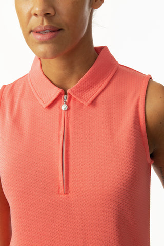 Daily Sports Peoria Sleeveless Polo Shirt - Coral