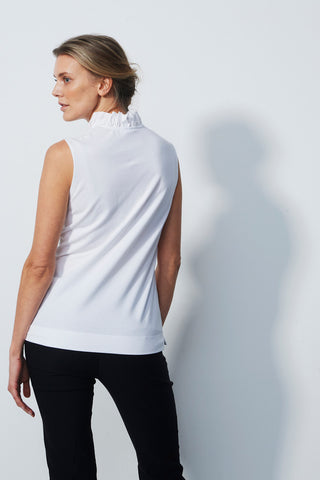 Daily Sports Patrice Sleeveless Polo Shirt- White