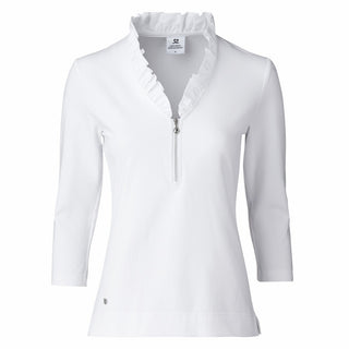 Daily Sports Patrice Three Quarter Sleeve Polo Shirt- White