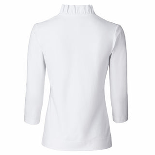 Daily Sports Patrice Three Quarter Sleeve Polo Shirt- White