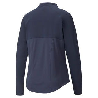 Puma Ladies Golf Shine Long Sleeve Quarter Zip - Navy Blazer
