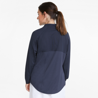 Puma Ladies Golf Shine Long Sleeve Quarter Zip - Navy Blazer