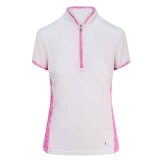 Pure Golf  Bliss Cap Sleeve Polo Shirt - Azalea