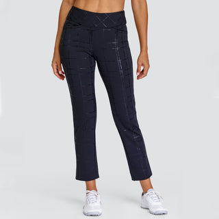 Tail Ladies Golf Lelah Pull On Black 31 Inch Trousers - Lustre Lattice
