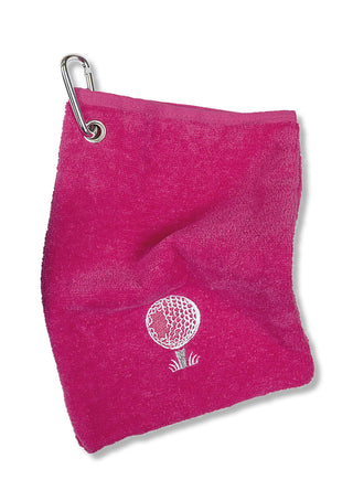 Bag Towel With Carabiner -Pink