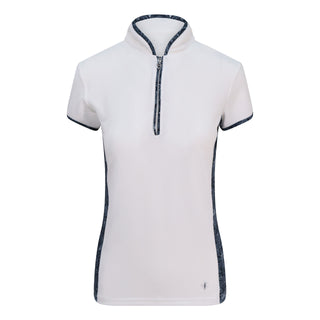 Pure Golf Bliss Cap Sleeve Polo Shirt - Navy