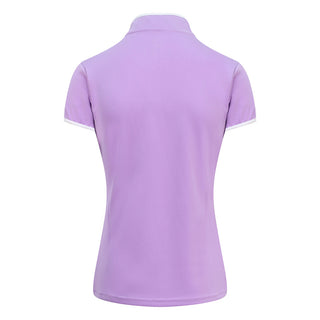 Pure Golf Bloom Cap Sleeve Ladies Golf Polo Shirt - Lilac