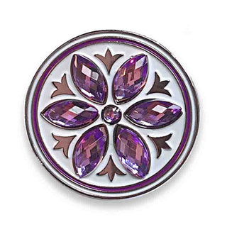 Ladies Crystal Flower Golf Ball Marker and Visor Clip Set