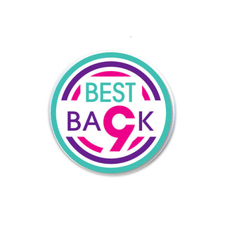 Best Back 9 Ball Marker and Visor Clip in Presentation Gift Box