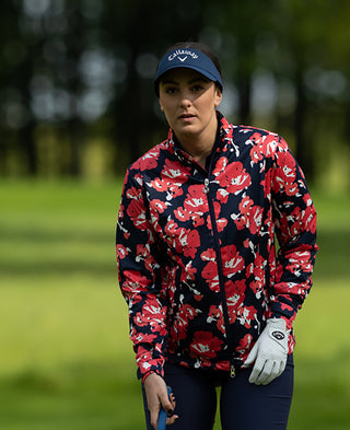 Callaway Golf Ladies Floral Soft Shell Jacket-  Peacoat