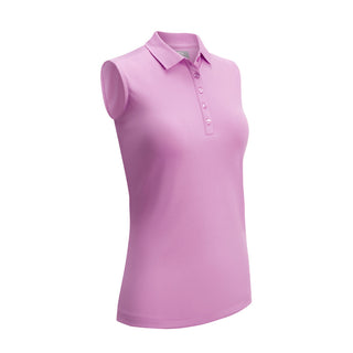 Callaway Golf Ladies Sleeveless Knit Polo - Pink Sunset