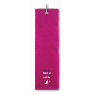 The Charley Hull Golf Tri Fold Towel - Hit It - Pink