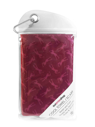 Lady Golfer Golf Towel / Golf Cool Scarf - Pink